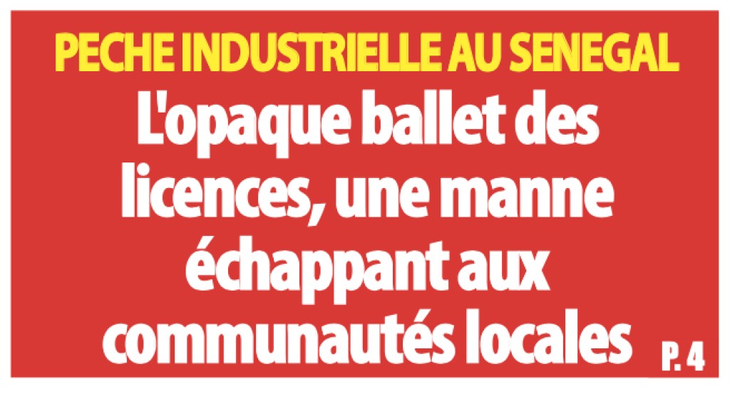 Pêche industrielle au Sénégal